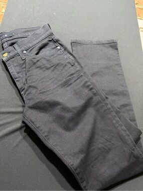 Joe's Jeans Black Straight-Leg Denim with Brass Button